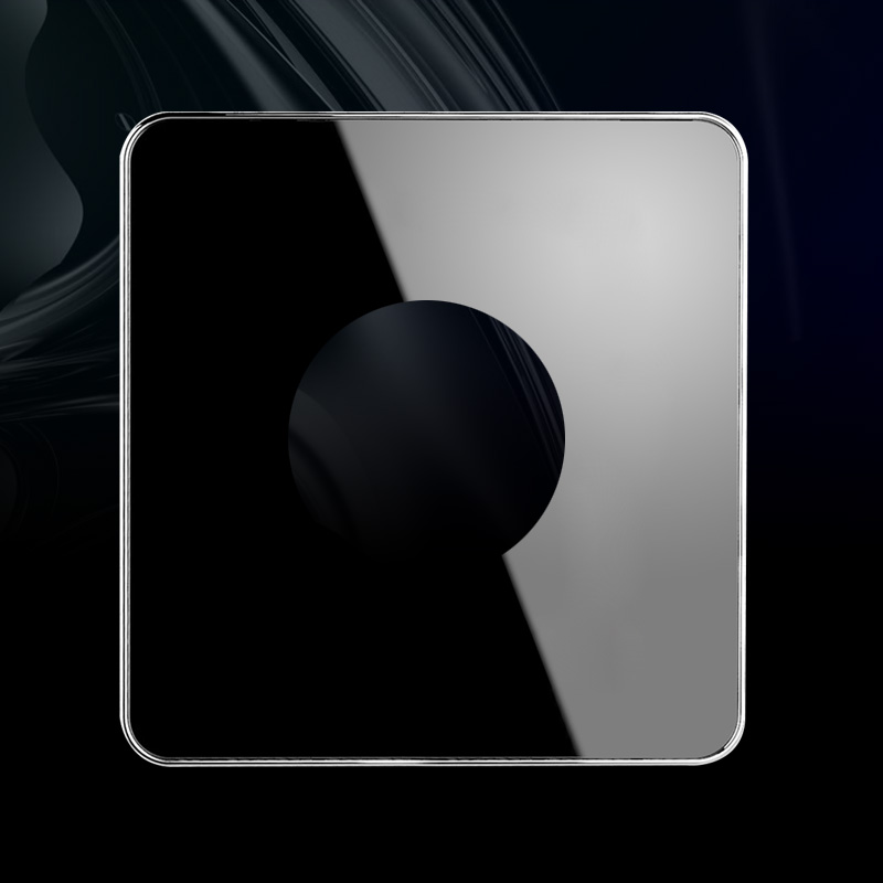 Blank panel Cover with outlet hole 86 model universal opening wall switch socket champagne gold panel: 2