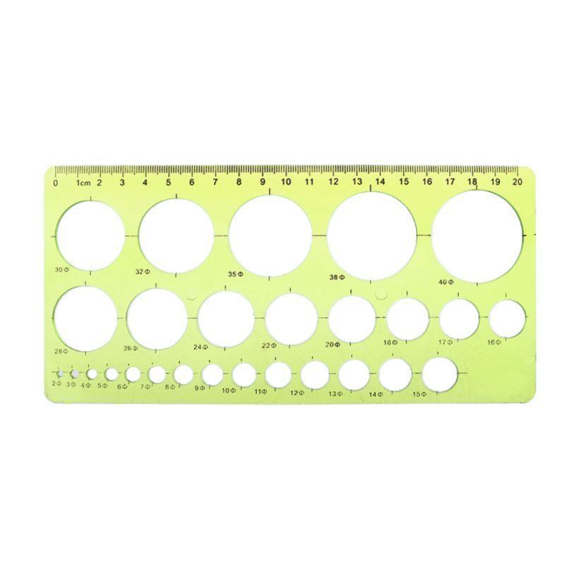 Règle de gabarit géométrique, 1 pièce, cercles en plastique, pochoir, outil de dessin, papeterie pour étudiant