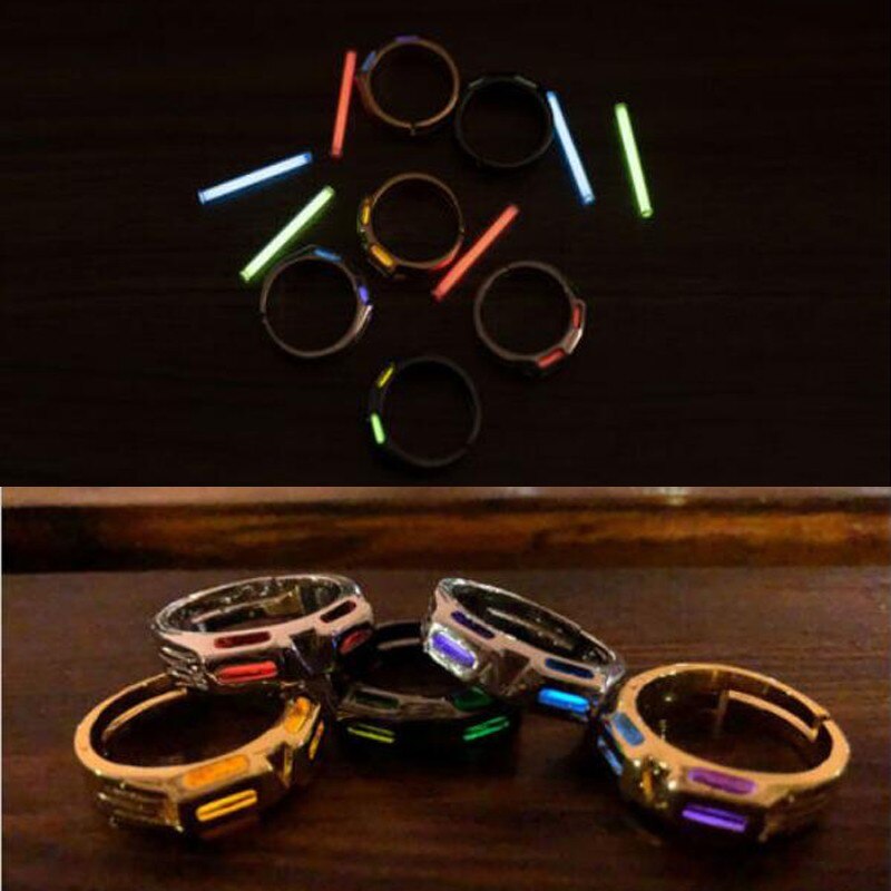 Bague avec Tube de Tritium collier auto-lllumination pendentif (alliage/plaqué argent or)