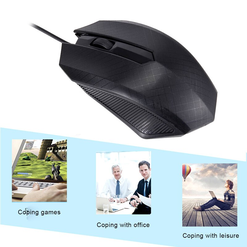 3000DPI Gaming Mouse Optical USB Wired Mouse Mice For Computer Laptops Notebook DOM668