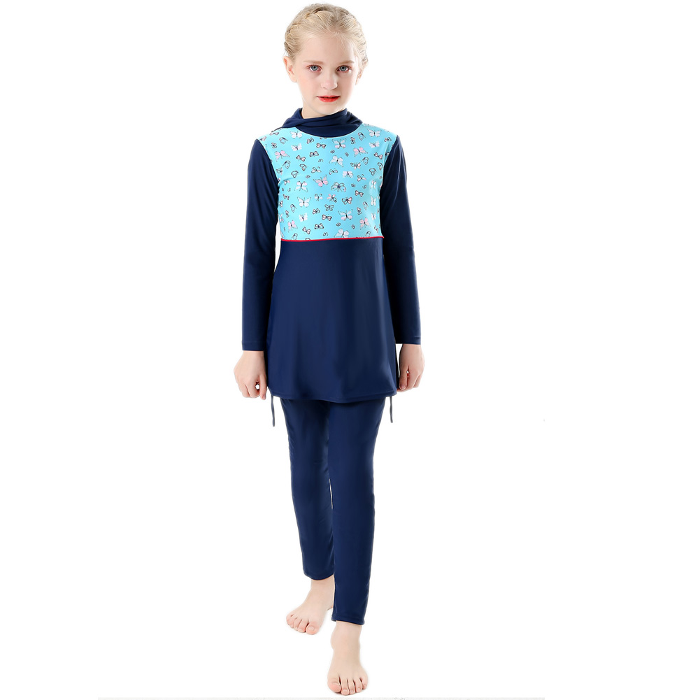 2023 mädchen Muslimischen Swimwears Islamischen Kinder 3 stücke Badeanzüge kinder Modest Strand Tragen Schwimmen Schwimmen Caps Burkini Für Mädchen
