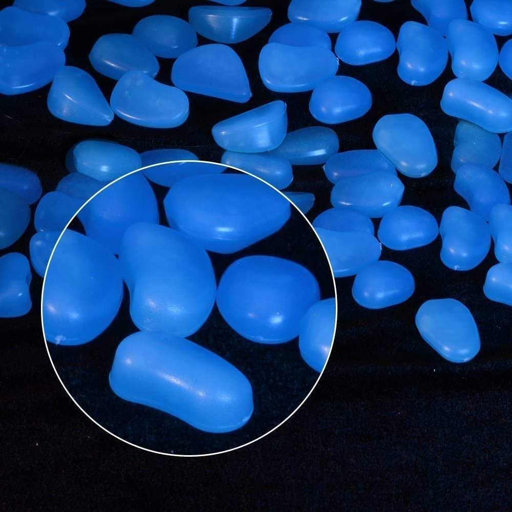 Fish Tank Rocks Glow Multi-Colored Glow in The Dark Pebbles for Fish Tank Aquarium Garden Plant Pots Bonsai Walkway Driveway