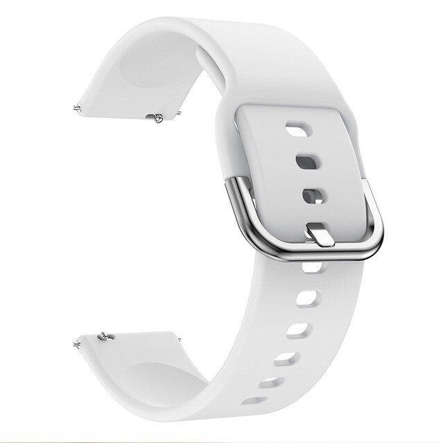 Zachte Siliconen Band Voor Garmin Vivoactive 3 Muziek Vivomove Hr Smart Horloge Sport Armband Voor Forerunner 245 645 Venu Pols band: WHITE