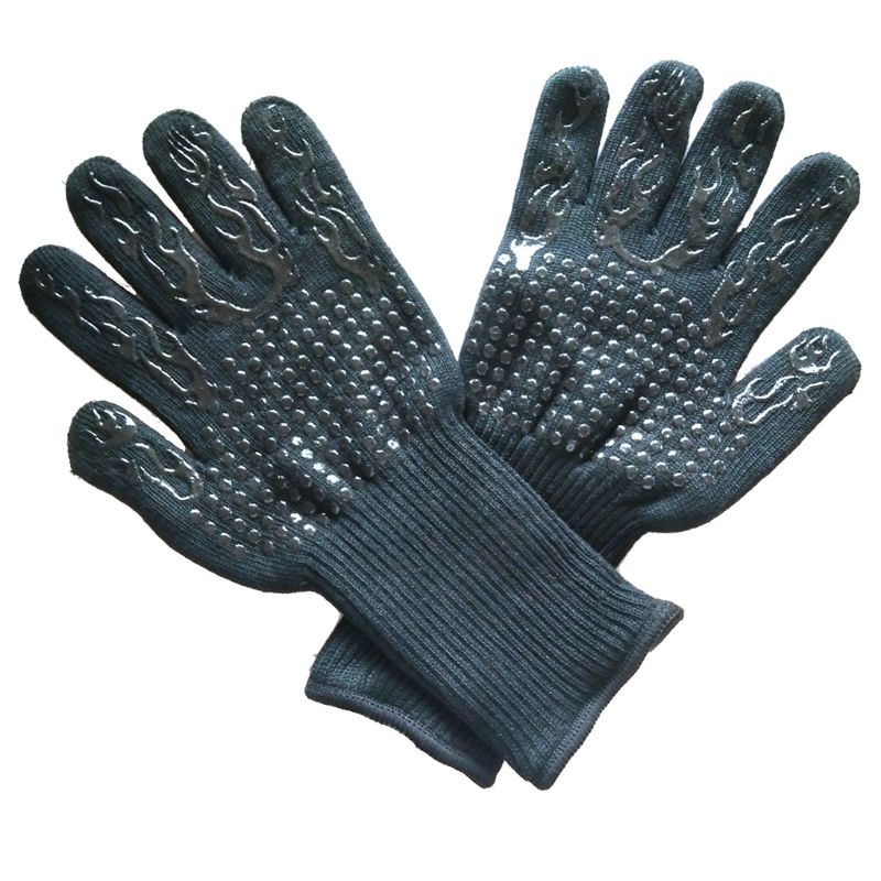 BBQ Handschuhe extrem Hitze Beständig Ofen Handschuh BBQ Grillen Handschuhe BBQ Zubehör 11UA