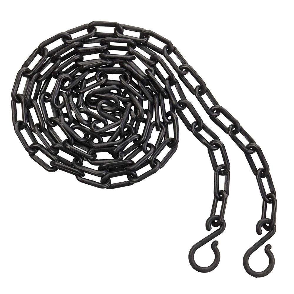 1pcs 5/10M Plastic Waarschuwingsketen Road Waarschuwing Blok Barrière Keten Verkeer Menigte Parking Controle 6/8/10MM Bescherming Accessoires: Black / M1.5
