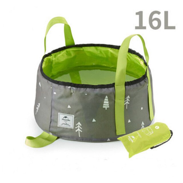 Naturehike 10l/16l rejse foldbart vandbassin udendørs camping vandspand bærbart vandtæt fodbassin til vandreture: 16l grå
