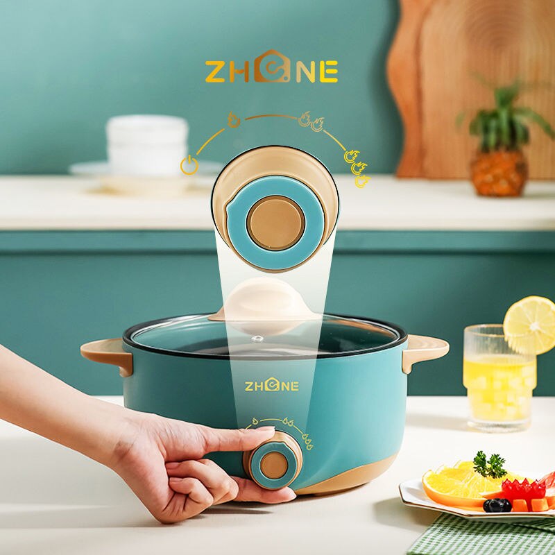 Multifunctional electric cooking pot all-in-one non-stick pot household electric pot frying pan dormitory small electric pot