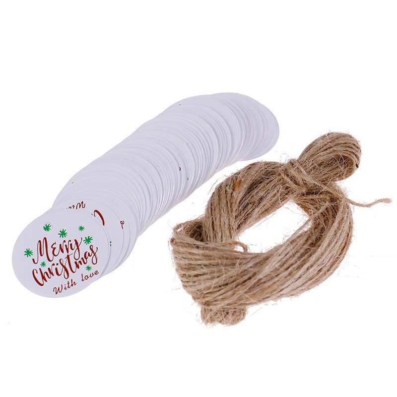 Étiquettes Cadeaux Noël - Lot De 60 En Papier Kraft Avec Ficelle - 10 Motifs Rétro (Père Noël, Rennes, Boules…) - Déco Emballage Et Sapin