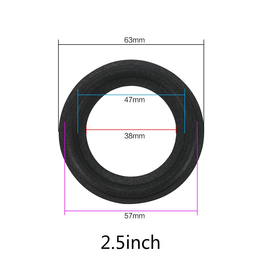 Ghxamp Speaker Schuim Reparatie 2.5 3.5 4 6.5 Inch Schorsing Surround Folding Ring Volledige Range Woofer Speaker Vervanging 2 Stuks