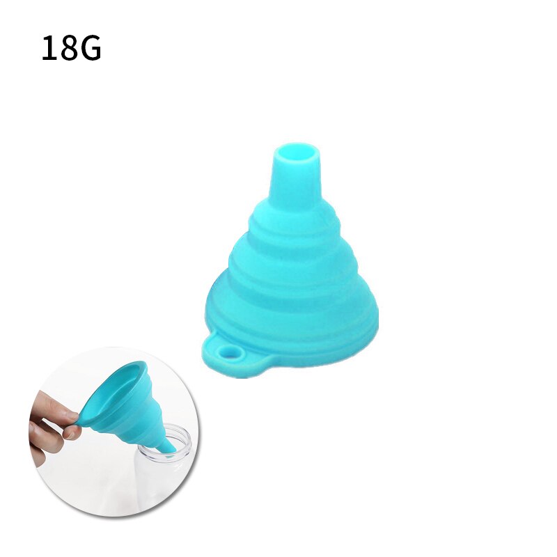 Collapsible Funnel Kitchen Silicone Funnel for Water Bottle Liquid Transfer: blue 18g