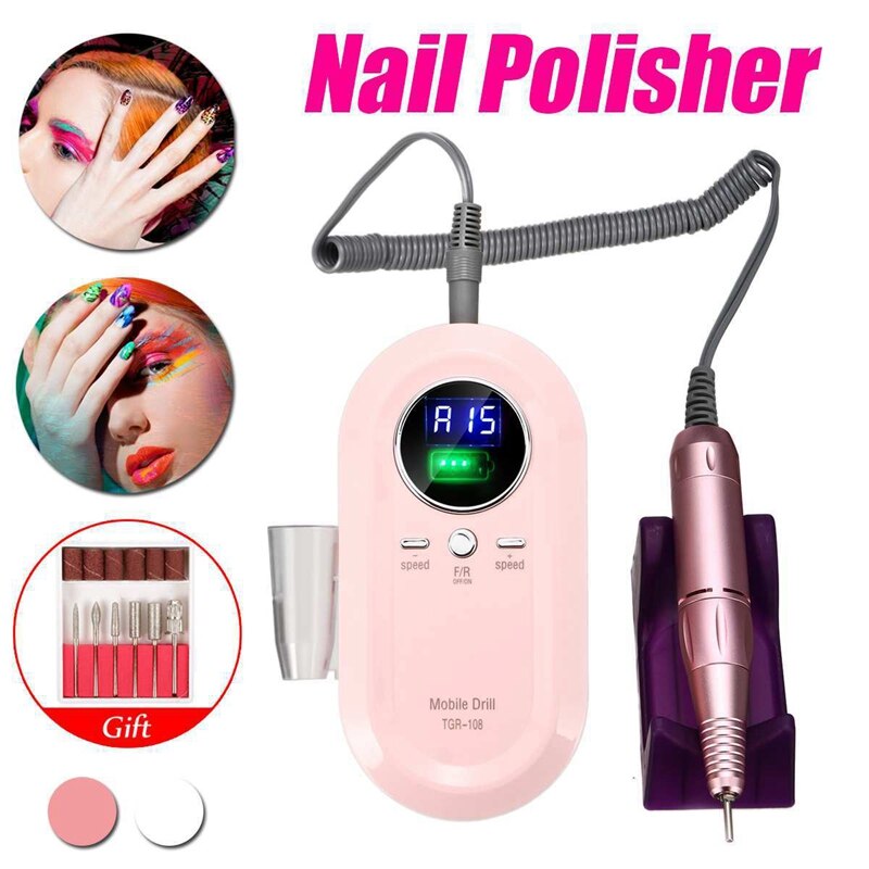 Electric Nail Drill Machine Manicure Machine Nail Master 35000RPM Nail Art File Nail Drill Bits Tools