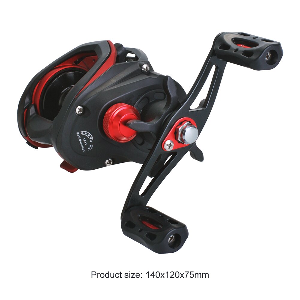 Left/Right Hand Fishing Reel Baitcasting Lizard 19+1BB Portable Hard Lure Outdoor Carrying Fishing Reel with Brake System: right C