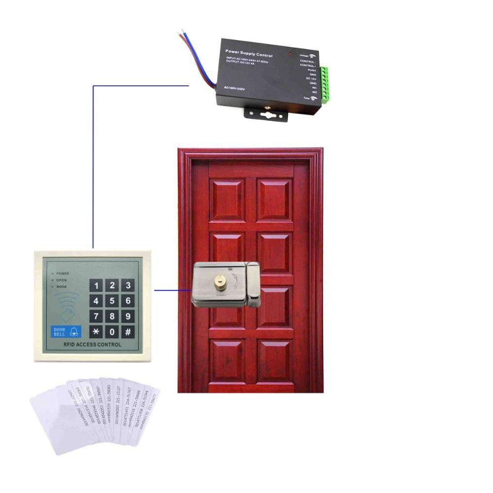 Access control Kit with standalone access controller RFID 125KHz for home office lock security system gate door open: Kit6