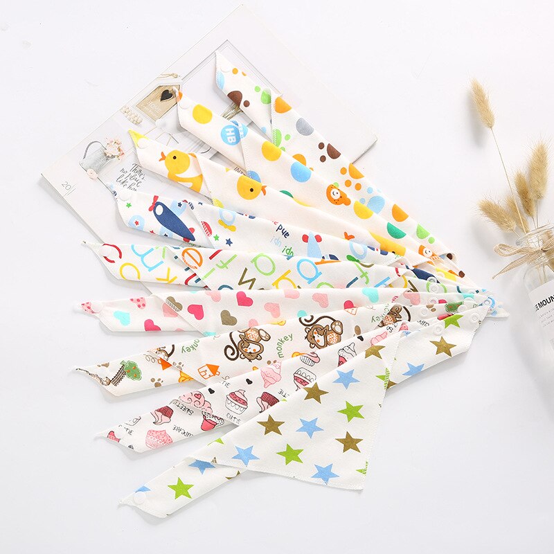 10 Stuks/partij Katoen Baby Babador Bandana Slabbetjes Voor Baby Sjaal Jongens Meisjes Baby Bib Burp Doeken