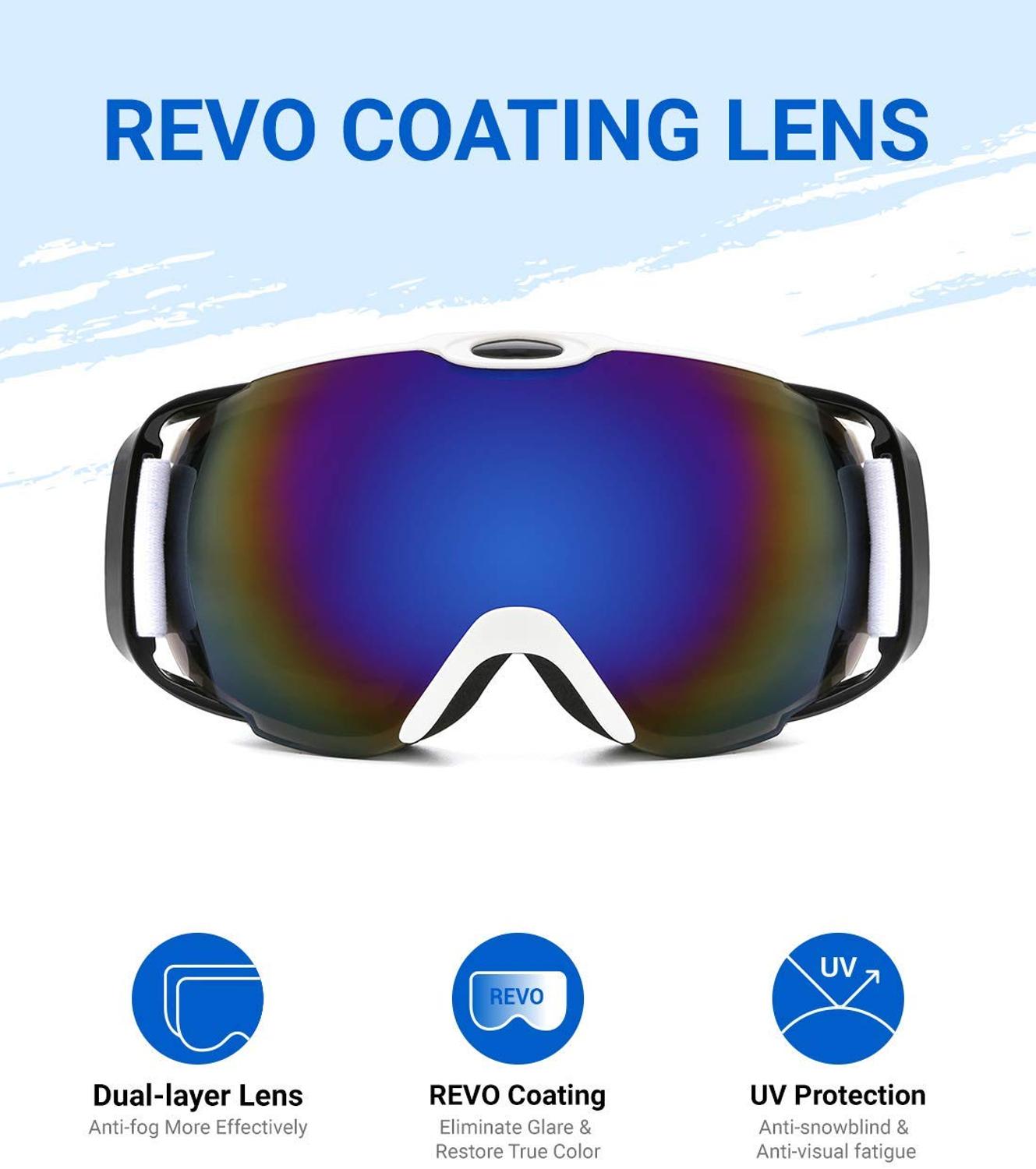 Lente dupla óculos de esqui anti-nevoeiro uv400 para esportes ao ar livre óculos de esqui neve snowboard óculos de proteção homem mulher