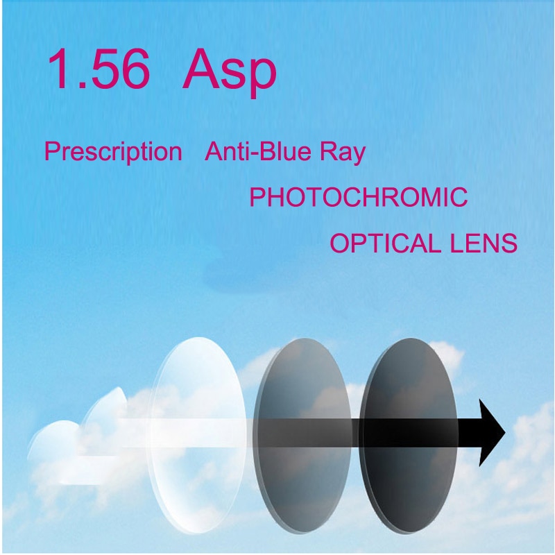 Anti Blue Ray Photochromic Single Vision Prescription Optical Spectacles Lenses With Fast