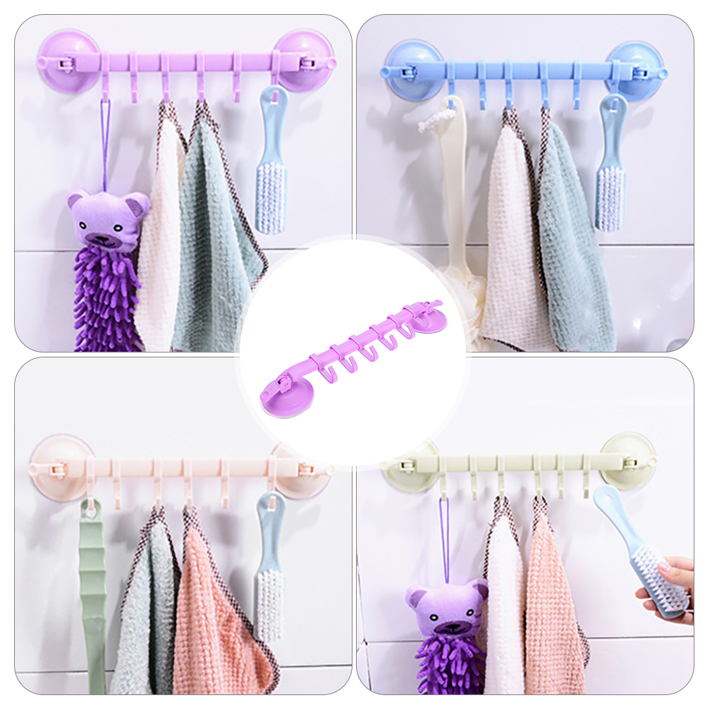 6 in 1 Hanger For Heated Towel Radiator Rail Clothes Hanger Bath Hook Holder Percha Plegable Scarf Hanger Rack