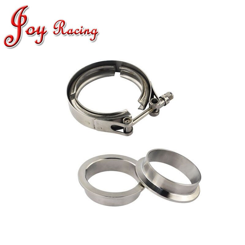 2.5" 2.75" 3" 3.25" 3.5" 3.75" 4" 4.5" 5" 6" 304 Steel Stainless Flat Flange Type Exhaust V Band Clamp Flange Kit