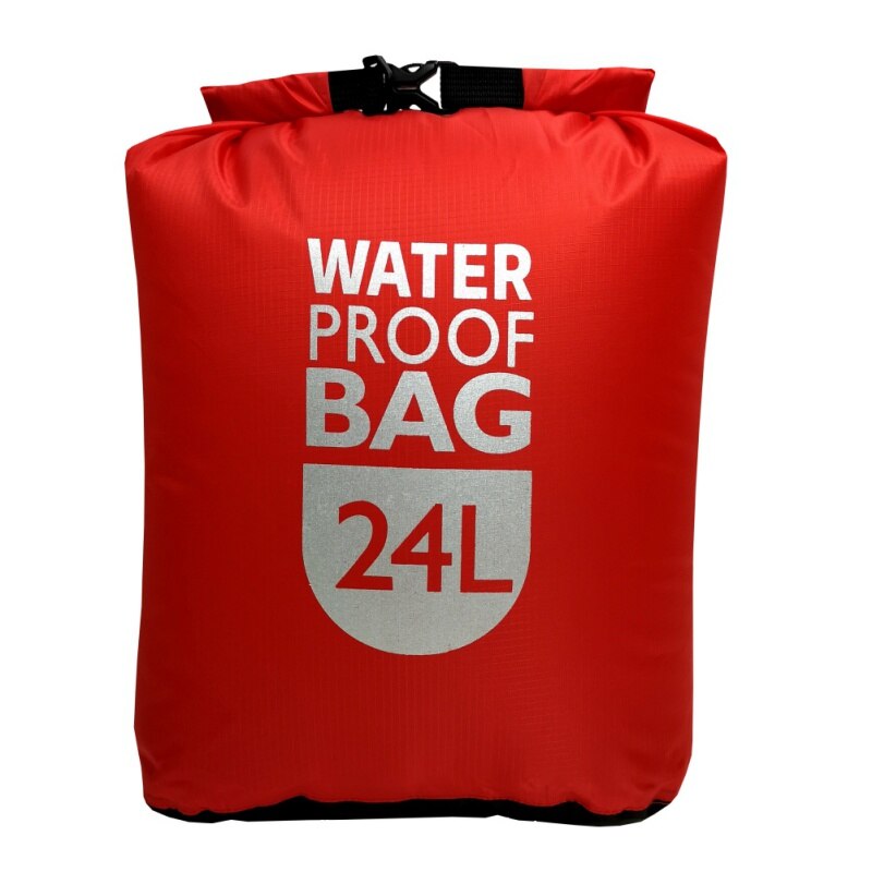 1pc worek wodoszczelny Dry Bag pakiet pływanie spływ kajakowy torby Trekking pływający żeglarstwo kajakarstwo żeglarstwo odporność na wodę suche worki: Red 24L