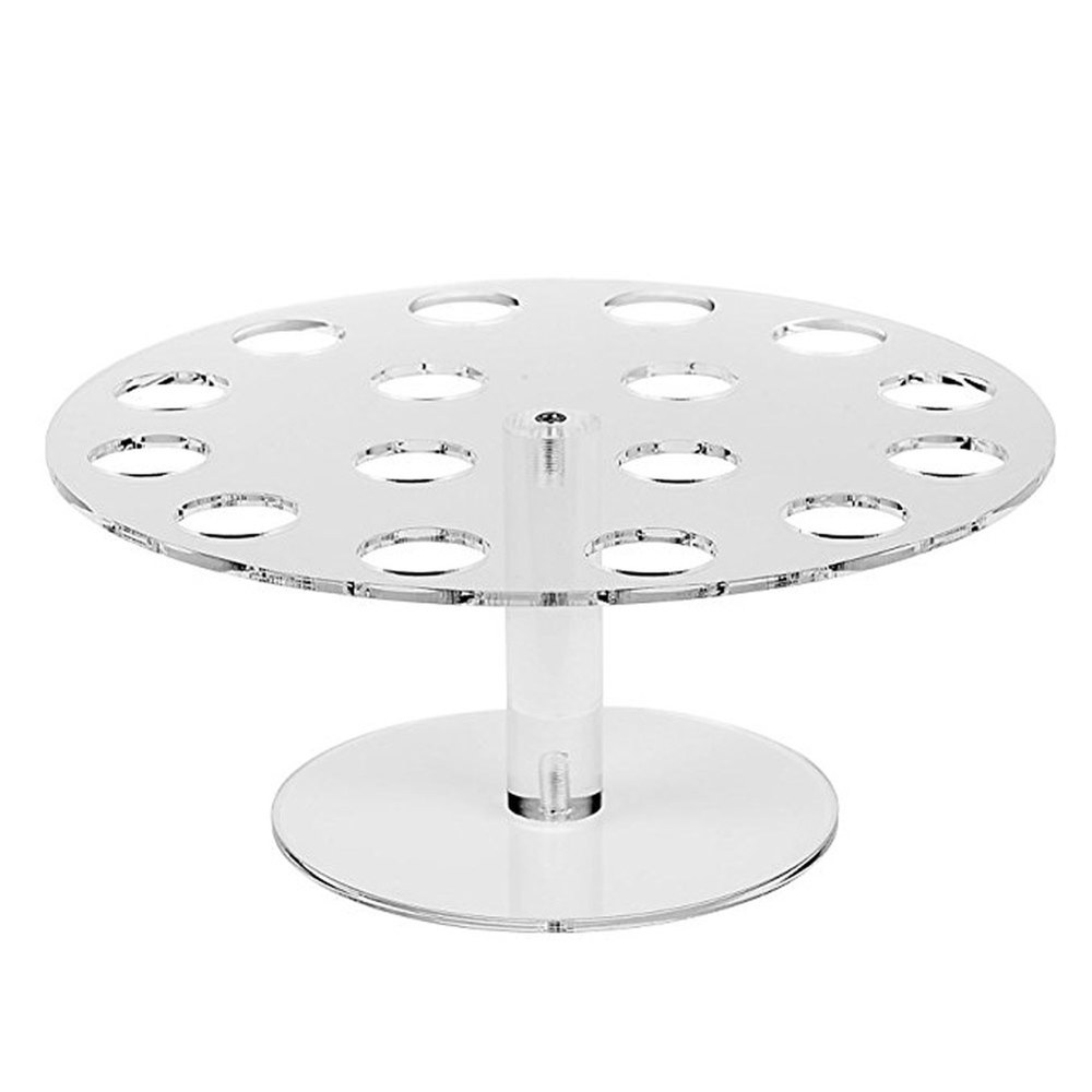 16 hål glass godis akryl hållare cupcake glass koner hållare stå för bröllopsfest buffé display kök verktyg