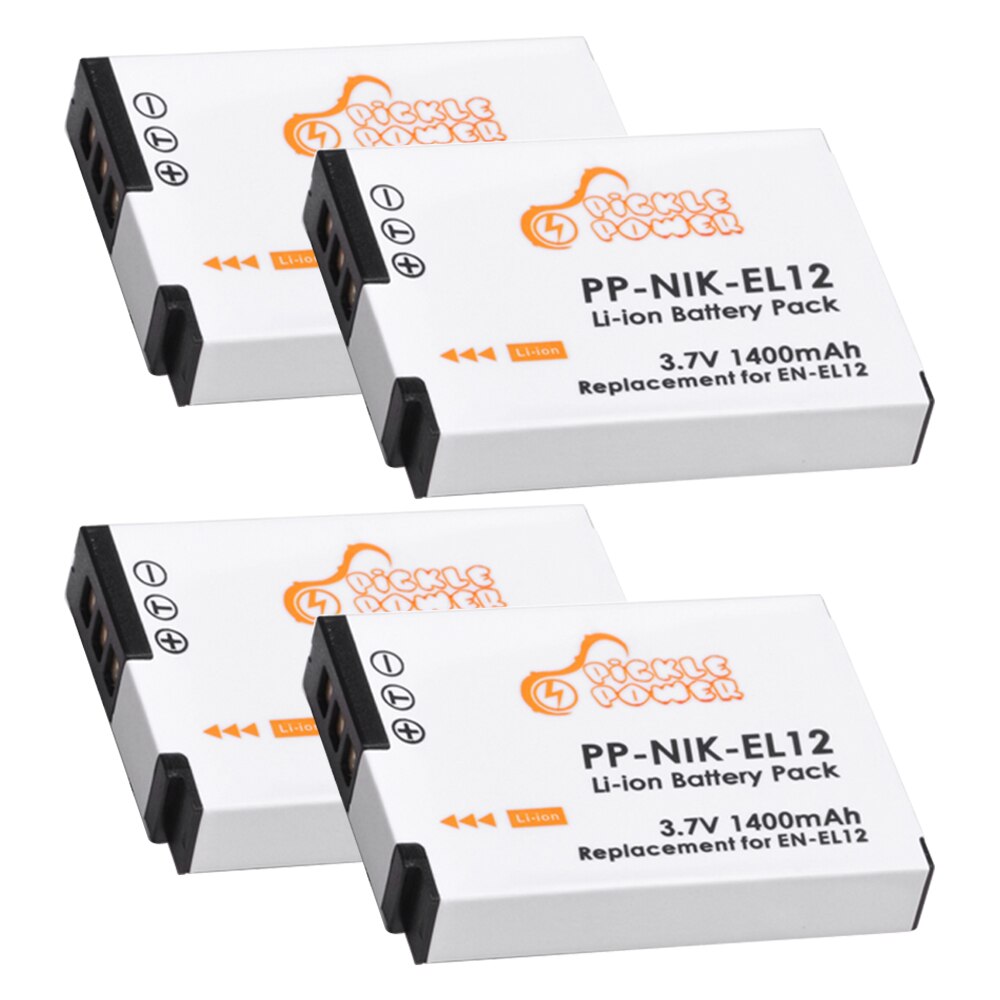 EN-EL12 Bateria do Nikon CoolPix S610 S610c S620 S630 S710 S1000pj P300 P310 P330 S6200 S6300 S9400, Ładowarka do ENEL12: YELLOW