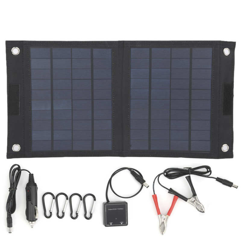20W Flexible panneau solaire IP65 étanche double sortie USB pour les ventilateurs de bateau de moto