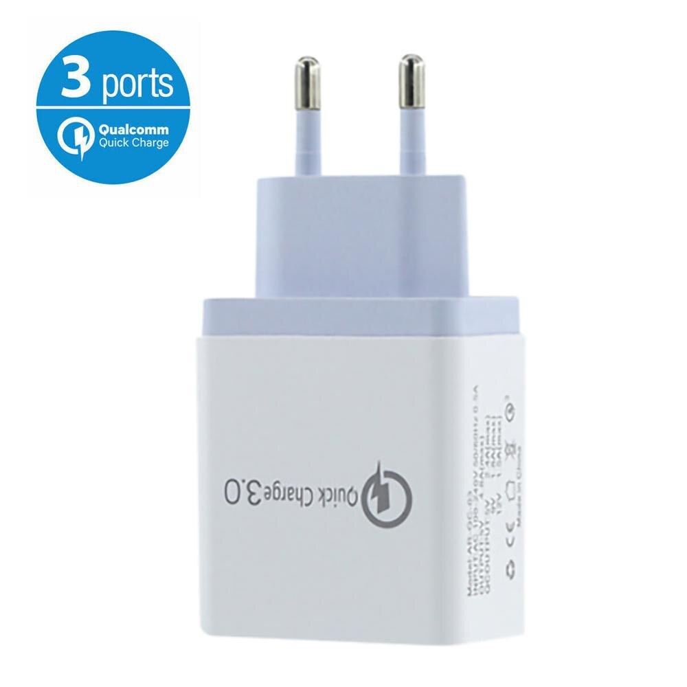 Handy Quick Charge QC 3,0 Schnelle ladegerät USB tragbare Lade Handy Ladegerät Für Die Meisten Handy: Gray