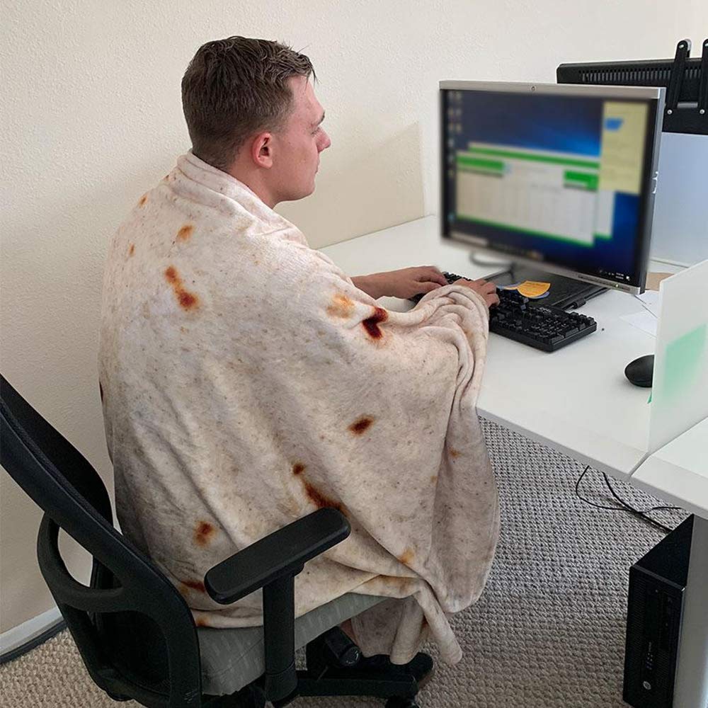 Burrito zawinąć nowość koc na łóźko sofa doskonale kreatywny prezent okrągły Tortilla piknik w domu dla dzieci nadające się robić noszenia mata ciepły miękki szal