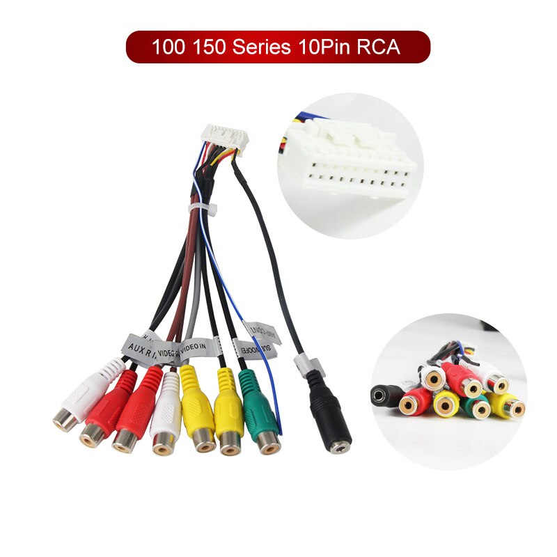 Mic Auto Usb Kabel Voor Android Auto Radio Lange Usb Kabel 4 Pin En 6 Pin Connector: 100 150 RCA