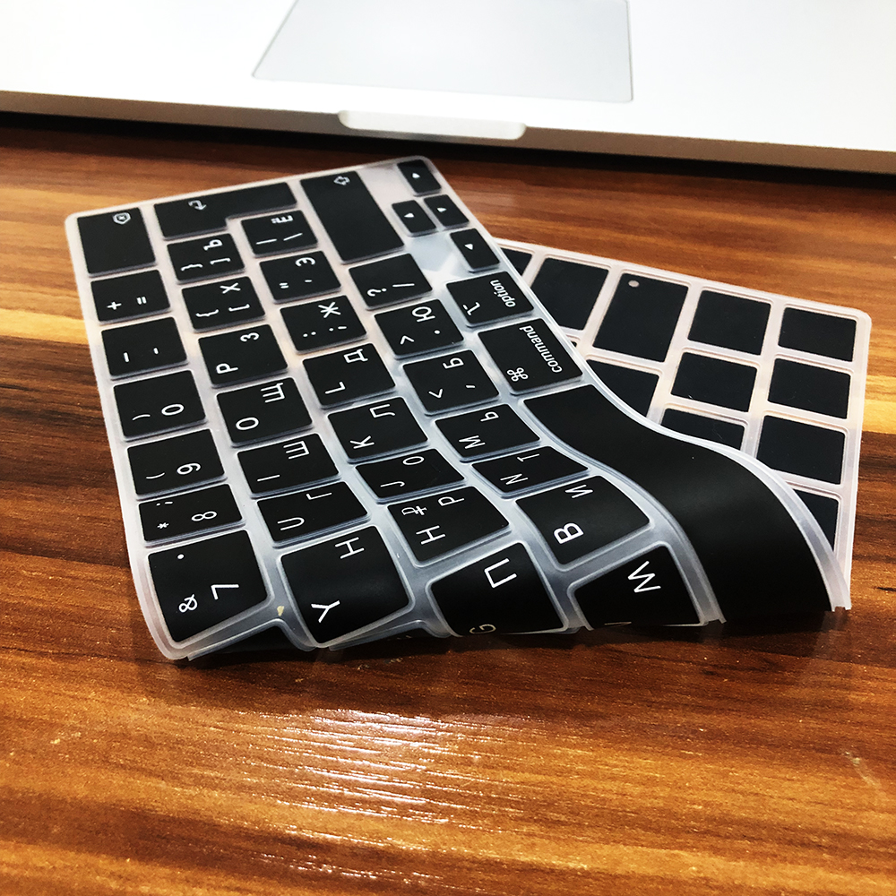 Dla macbook pro13 2020 pokrywa klawiatury Laptop folia ochronna 13 cali A2289 A2251 pokrywa klawiatury silikonowej rosyjski francuski hiszpański