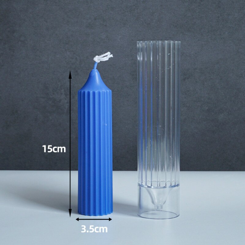 Lång stång rand ljus formar plast pelare gör det själv ljus gör kit stor cylinder ljus formar: Fina tänder 3.5 x 15cm
