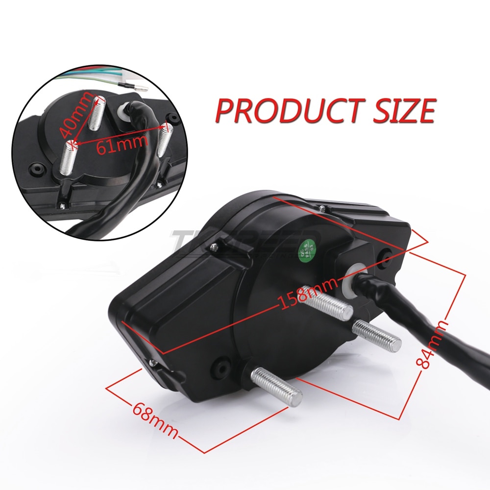 Motorrad LCD Tachometer Motorrad Digital Kilometerzähler Tachometer Tachometer passen Pro 2&4 Zylinder