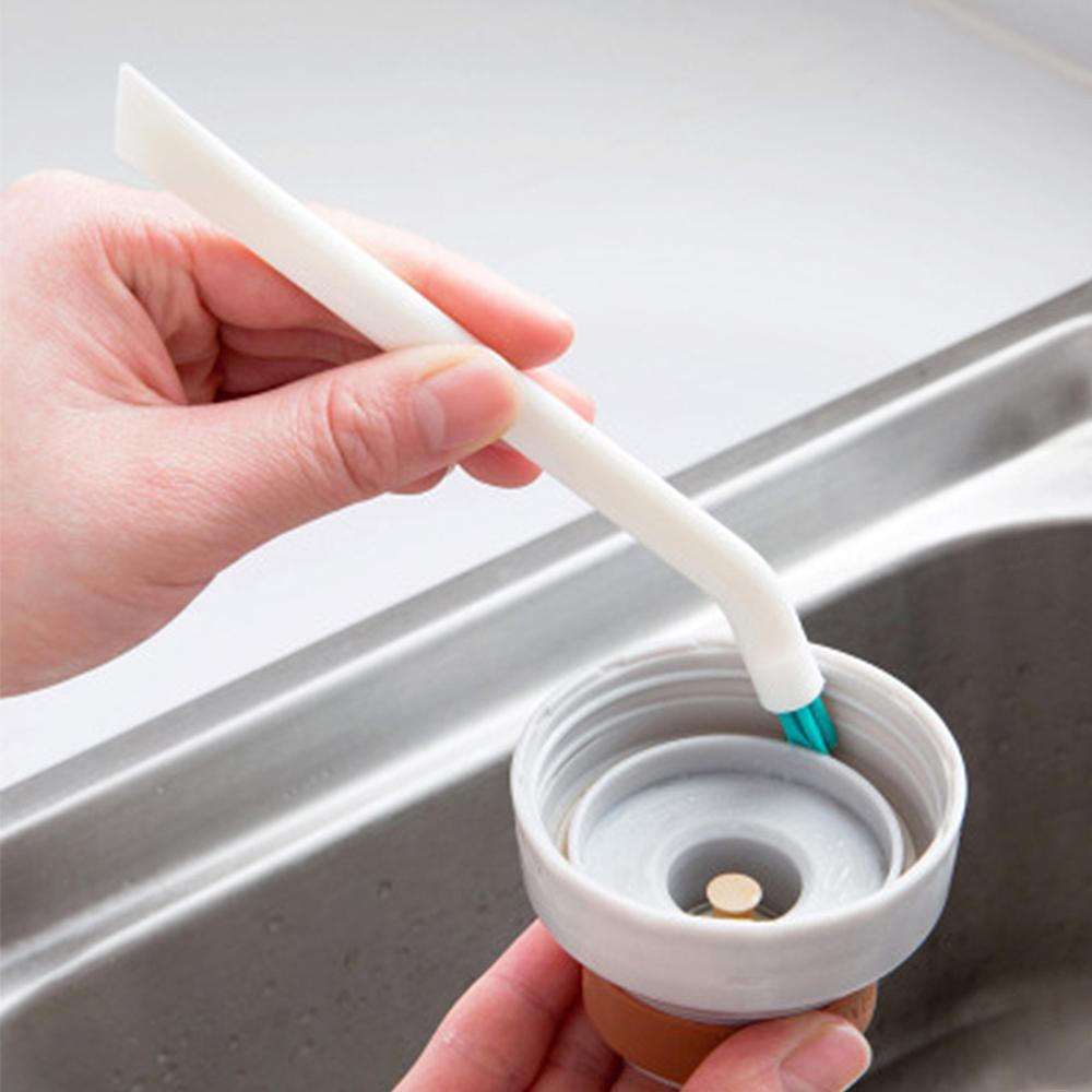 2 pçs/set Estreito Punho Longo Escova de Limpeza Portátil Tampa do Frasco De Leite Do Bebê Escova Escovas De Limpeza Lacuna Lacuna Bebê Casa Abastecimento