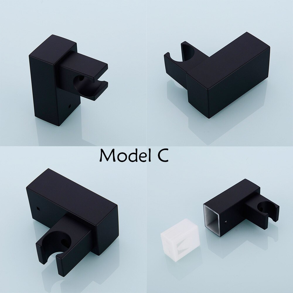 Matte Black ABS Adjustable Handheld Shower Holder Bracket Wall Mount