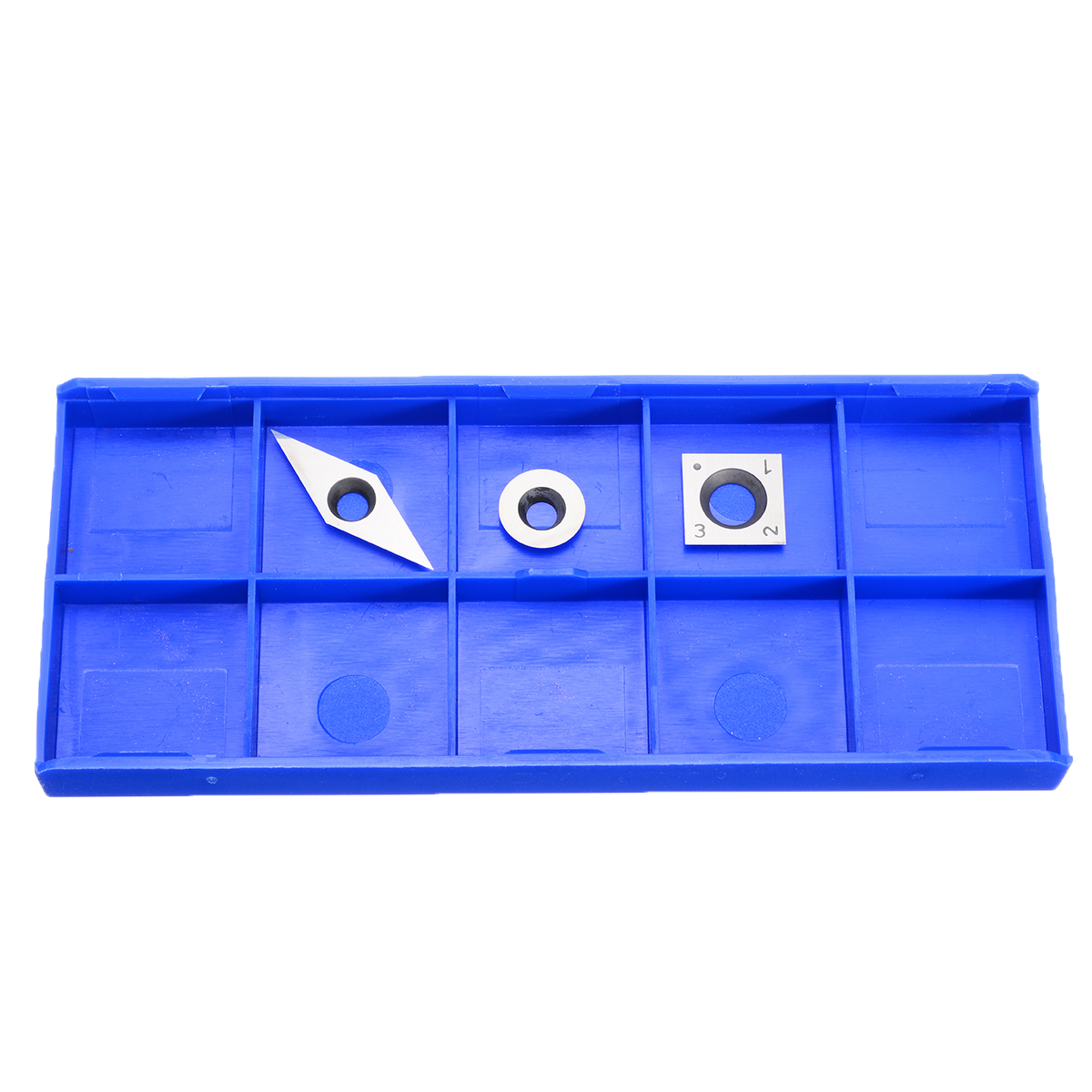 thumbnail image 2 of POWERTEC 4-Piece Tungsten Carbide Cutter Insert Set For Wood Lathe Turning Tools 2 of 5