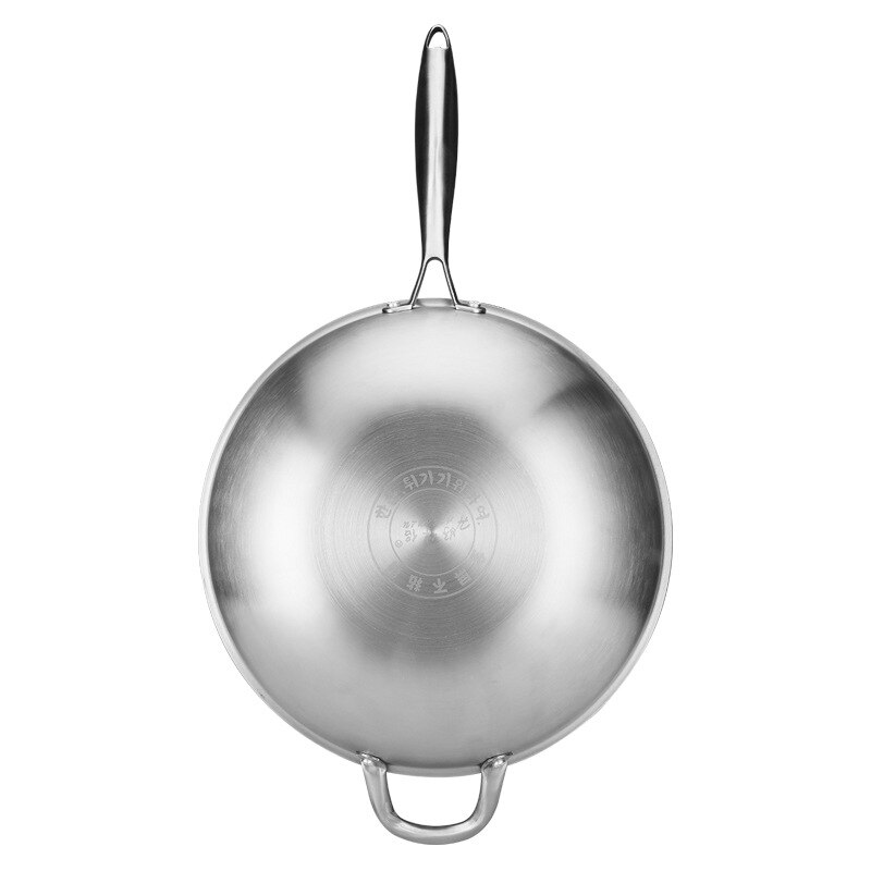 Rvs Wok Dikke Honingraat Handgemaakte Pan Non Stick Niet Roestende Gas/Inductie Kookplaat Pan Kitchen Cookware Ijzer wok