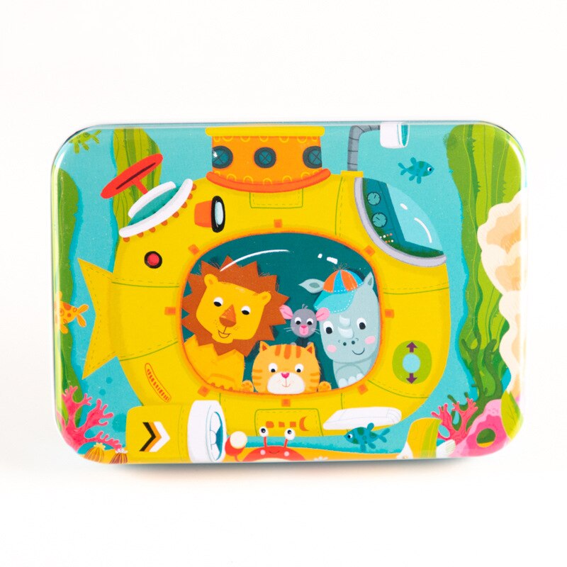 Nuovo 120 Pezzi Puzzle di Legno Per Bambini Puzzle di Legno Del Giocattolo Animale Del Fumetto Puzzle Bambino Primi Giocattoli Educativi di Apprendimento Regalo di Vendita Calda: N