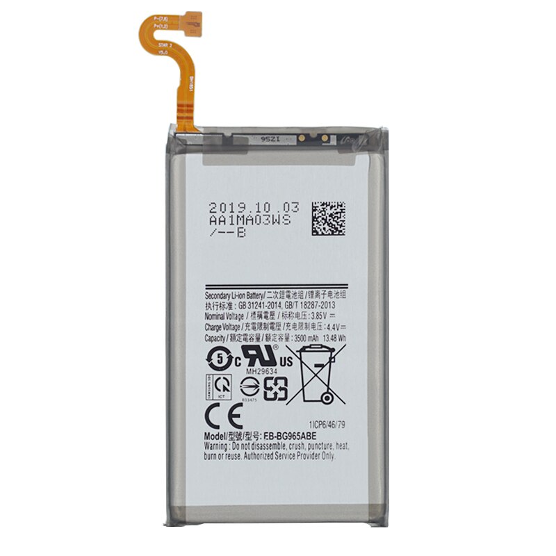 Originele ohd batterij met hoge capaciteit eb -bg965 abe voor samsung galaxy  s9 plus sm -g965f g965f/ ds  g965u g965w g9650 s9 3500 mah +tools