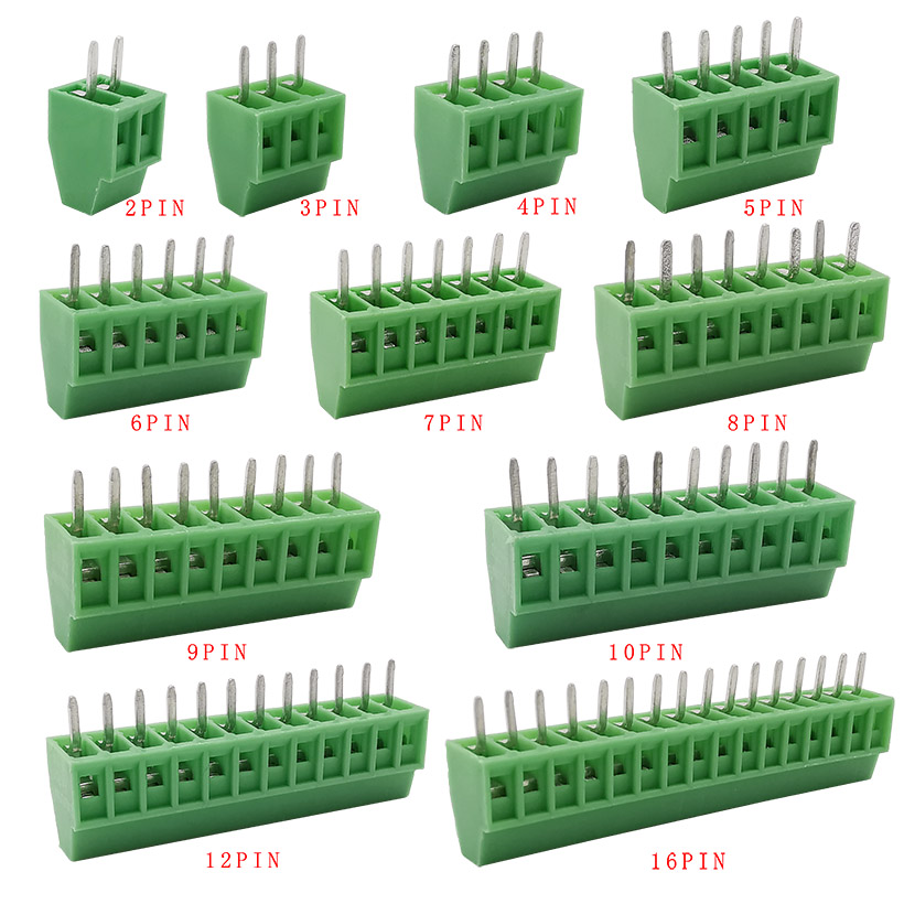 10Pcs Pitch 2,54mm PCB Screw Terminal Blöcke KF128-2,54 150V 6A 2P/3P/4P/5P/6P/7P/8P/9P/10P/12P/16Pin Mini Splice Terminals