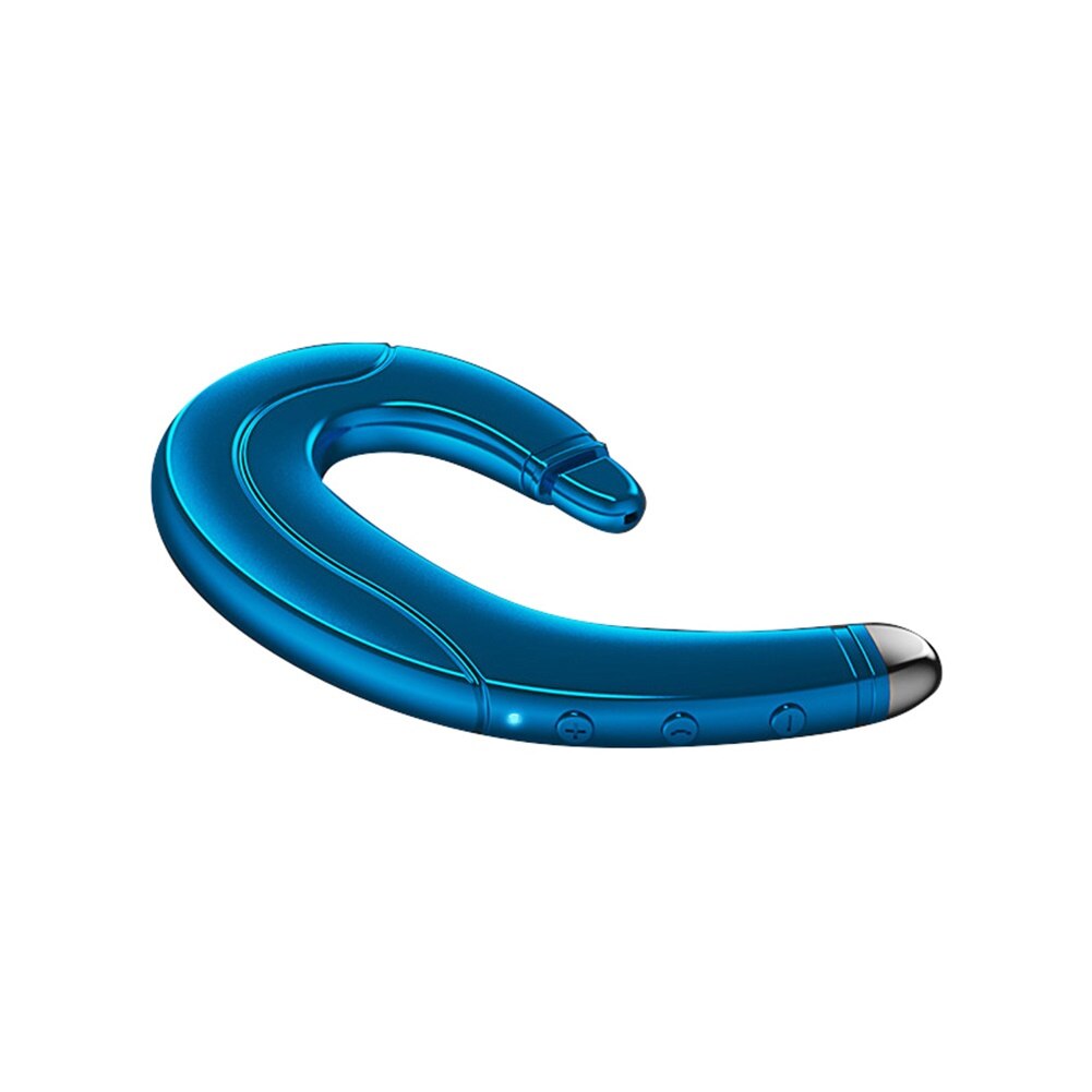 Anti-chute os Conduction oreille crochet Bluetooth 5.0 HiFi stéréo sport affaires sans fil écouteurs casque fournitures: Bleu