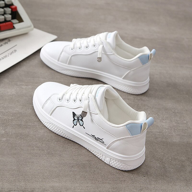 Blanc espadrilles décontractées chaussures plates femmes toile chaussures printemps automne à lacets fleur décontracté dames chaussures femme Tennis Feminino