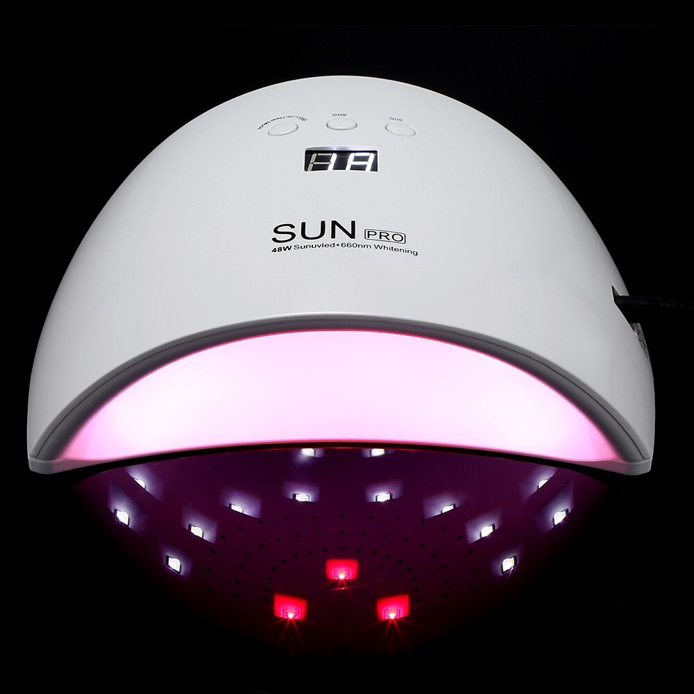 SUNPRO 48W Portable Gel Polish LED Nail Dryer Phototherapy Smart Curing Lamp