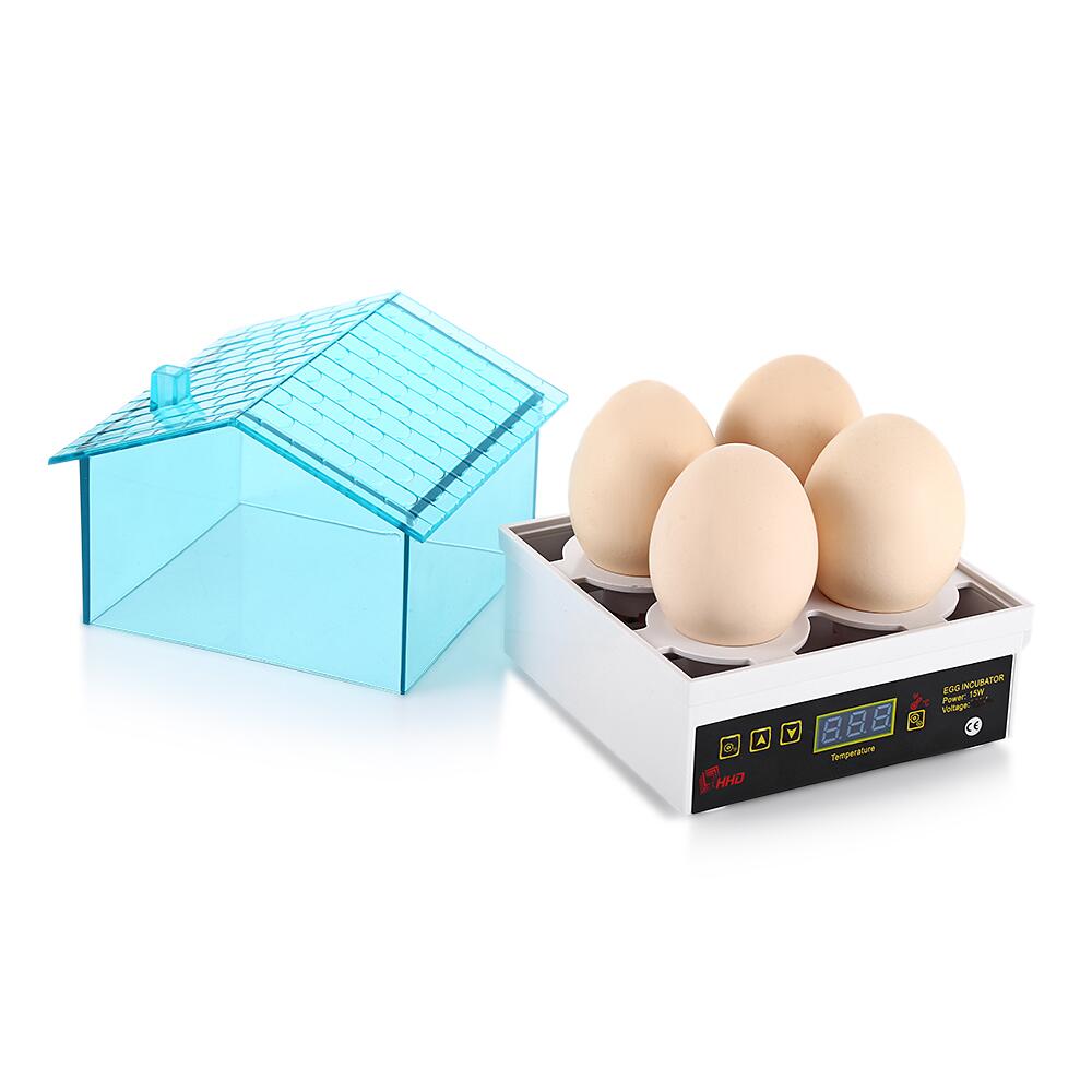 Digital Mini Egg Incubator Fully Automatic Small Brooder 4 Eggs Poultry Hatcher for Chickens Ducks Birds Turtle