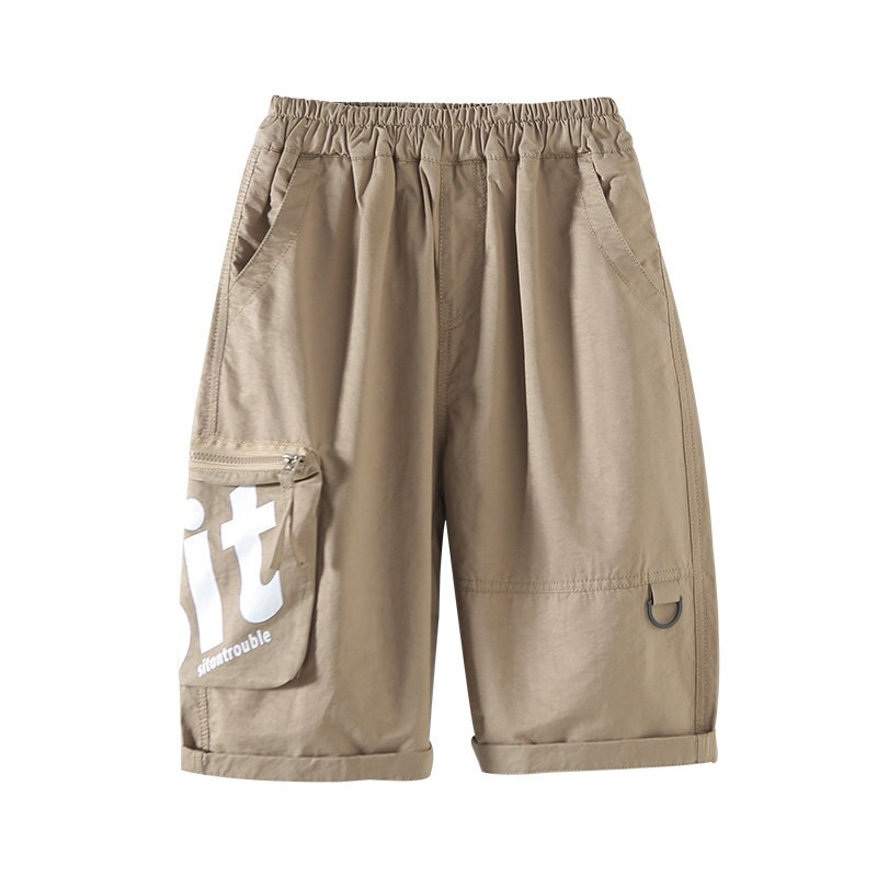 Pantalones cortos de verano para niños grandes, pantalón corto suelto coreano, informal, Delgado, ropa para adolescentes, 6, 8, 10, 12, 14 años