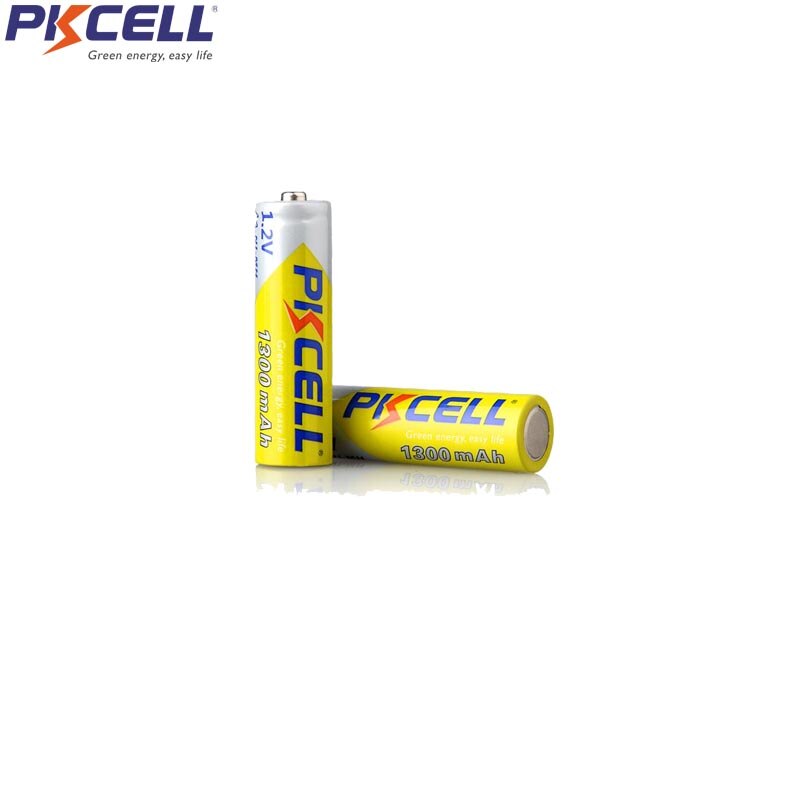 10Pcs PKCELL 1300mAh AA Batteries 1.2V NIMH 2A Ni-MH AA Rechargeable Battery Batteries Bateria Baterias for flashlight