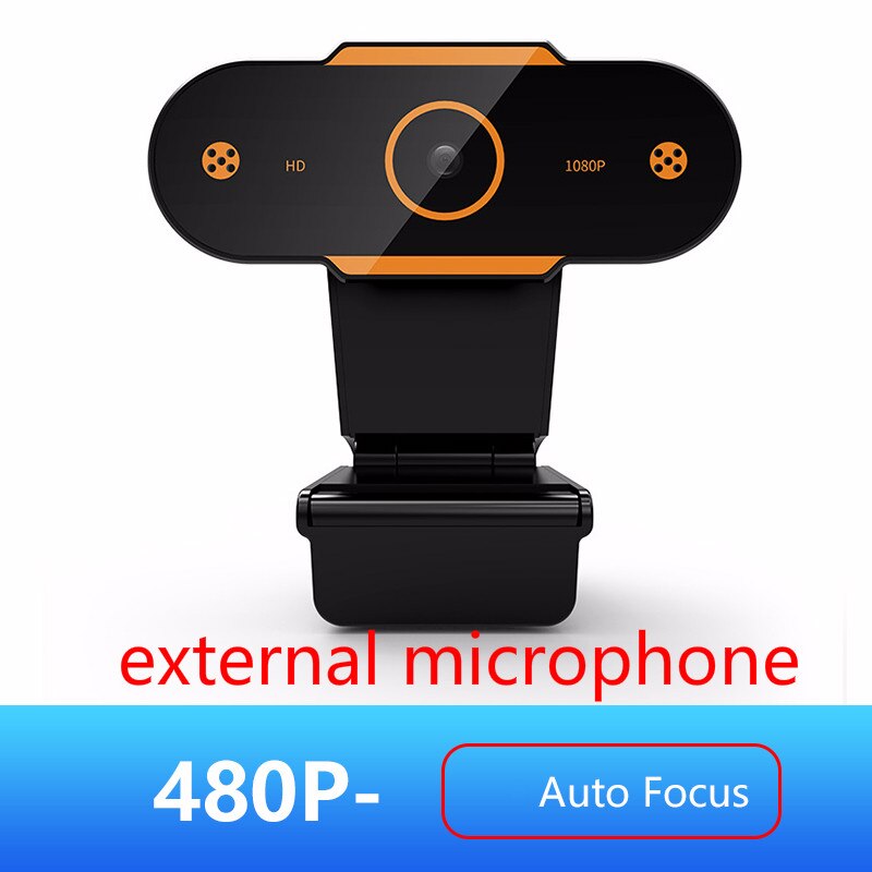 2K 1080P Hd Webcam Mini Computer Pc Webcamera Met Mic Draaibare Full Hd Camera Usb Plug Web Camera voor Laptop Desktop Computer: 480P
