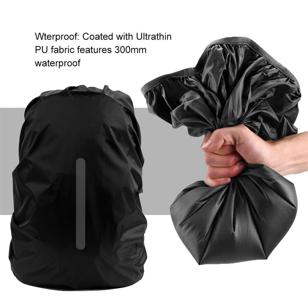 Funda impermeable para mochila, resistente al agua, para senderismo, con tira reflectante
