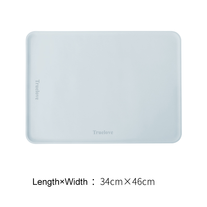 Truelove Silicone Pet Feeding Mat Spills Protects Floors Waterproof Placemats Dog Cat Water Bowl Raised Pets Accessories TLX3111: Light Grey