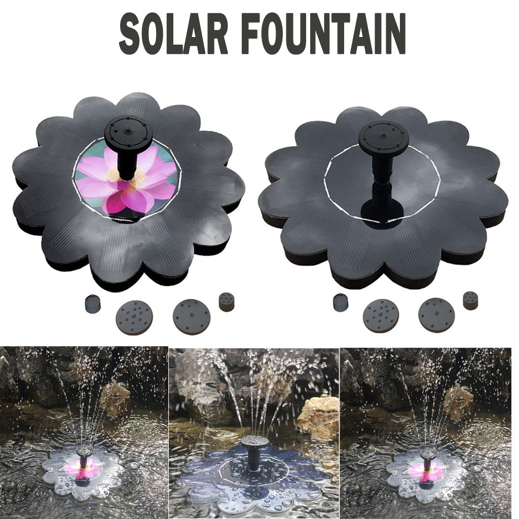 Outdoor Mini Solar Power Water Fountain Garden Pool Pond Solar Panel Bird Bath Floating Water Fountain Garden Decor #25