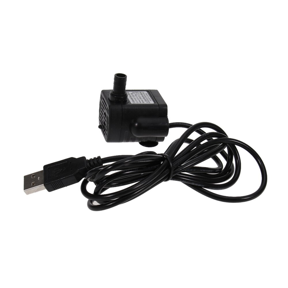 USB-1020 Dc 3.5V -9V 3W Usb Borstelloze Dompelpomp Aquarium Fontein Vijver Pomp (Zwart)